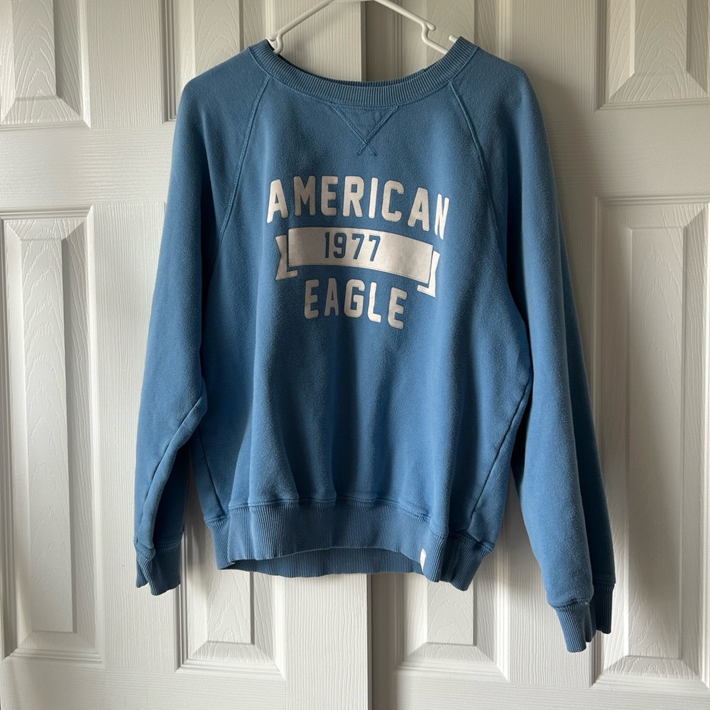 American Eagle Outfitters Vintage Blue Crew Neck Sweater